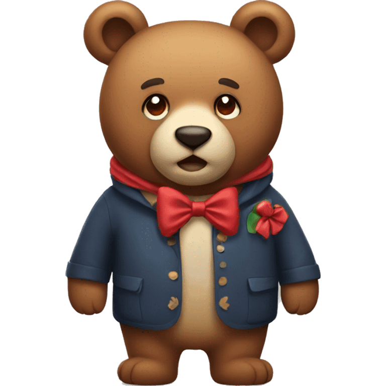 bear with a bow emoji