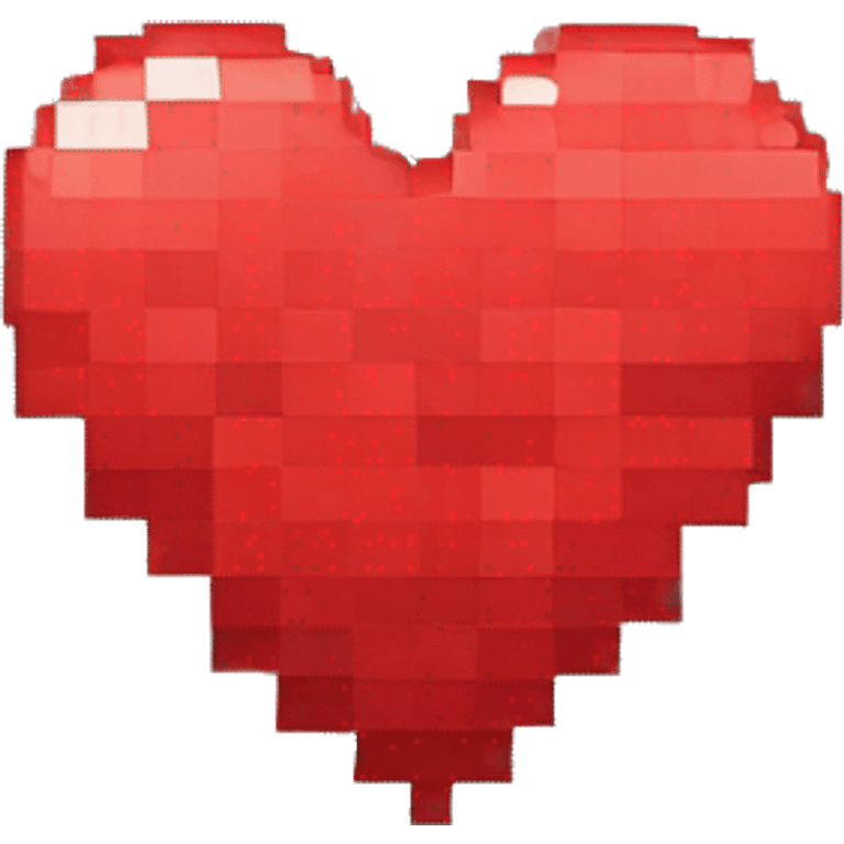 Pixelated red heart emoji