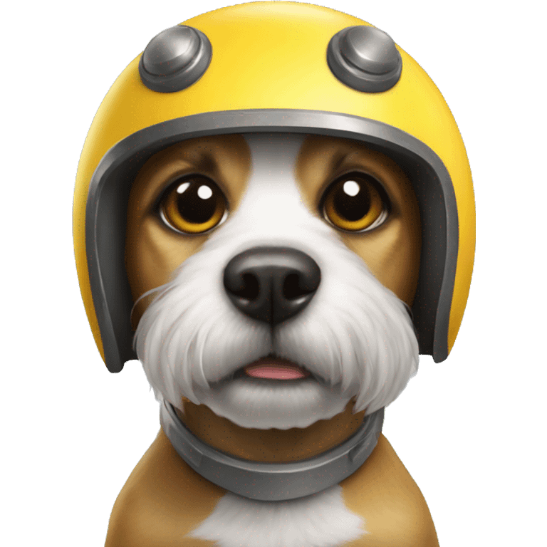 alien dog wearing helmet emoji