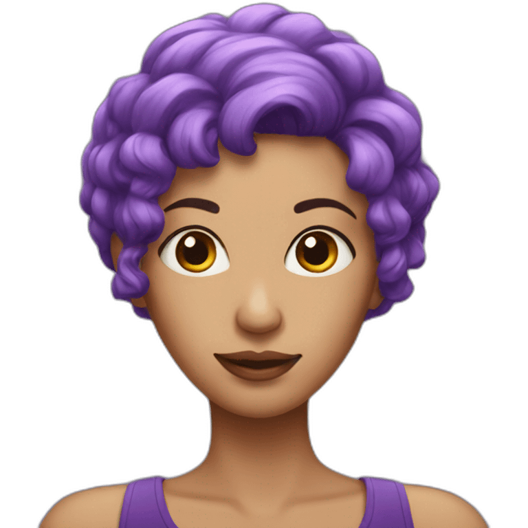 Purple hair lady emoji