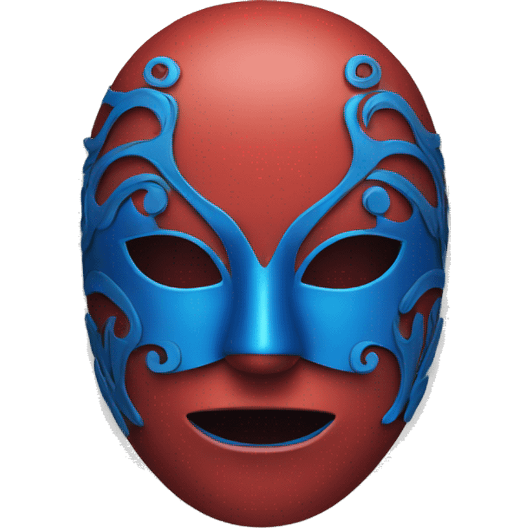 mask red and blue emoji