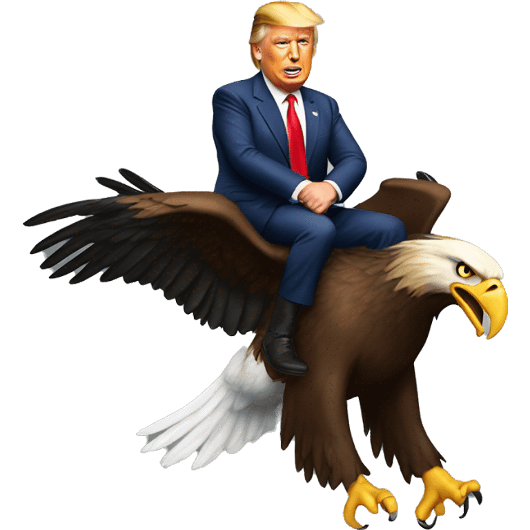 trump riding a eagle emoji