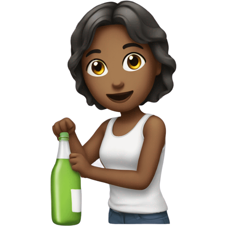 Girl with a bottle  emoji