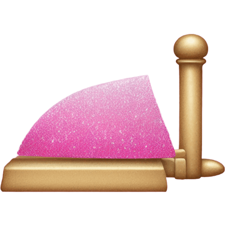 Pink ombre realistic guillotine with glitter emoji