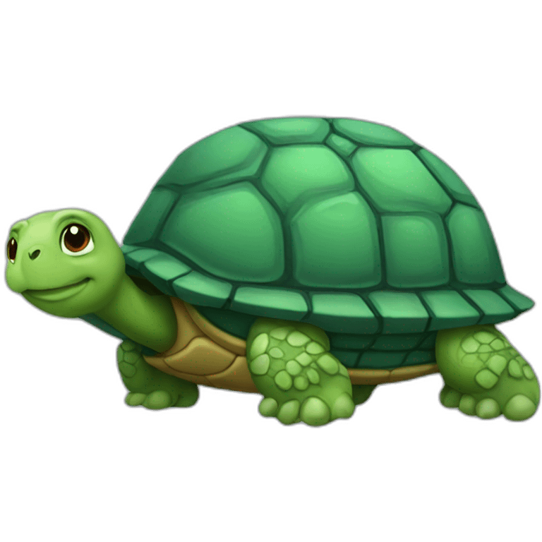 Turtle on a sleight emoji