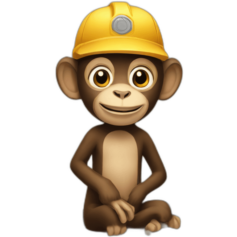 monkey making a house plan emoji