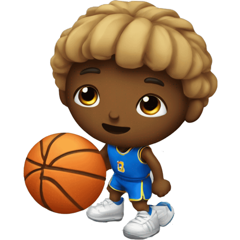 Basketball with bow emoji