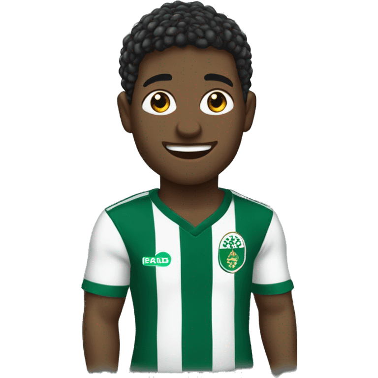 criança cabelo preto com camisa do palmeiras pele beje emoji