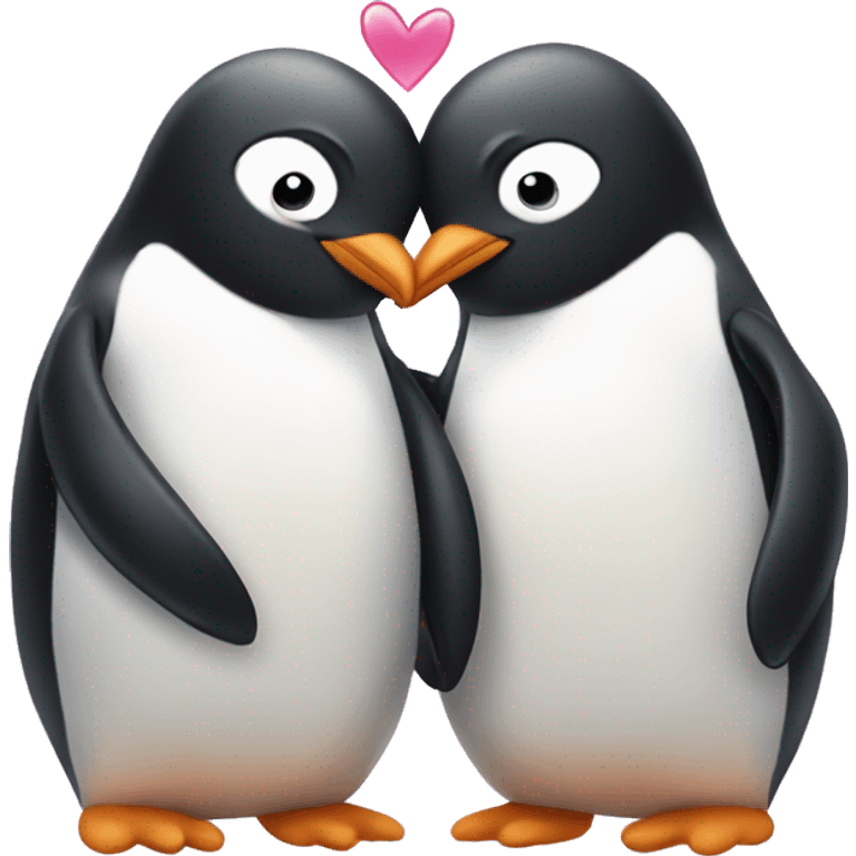 Penguin gay love emoji