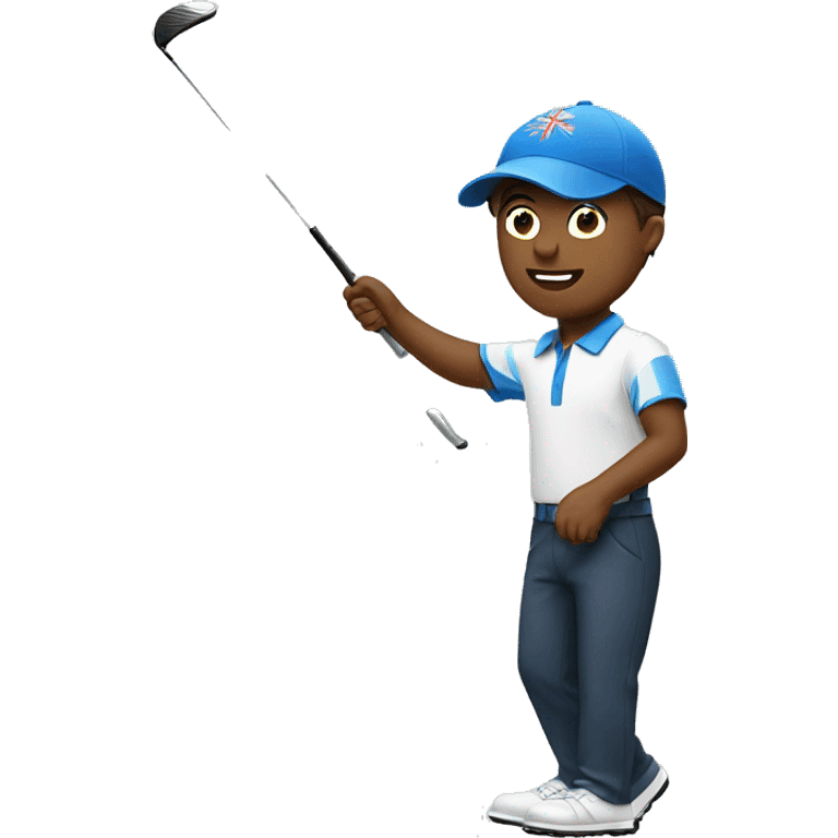 summer olympics boy golfing emoji