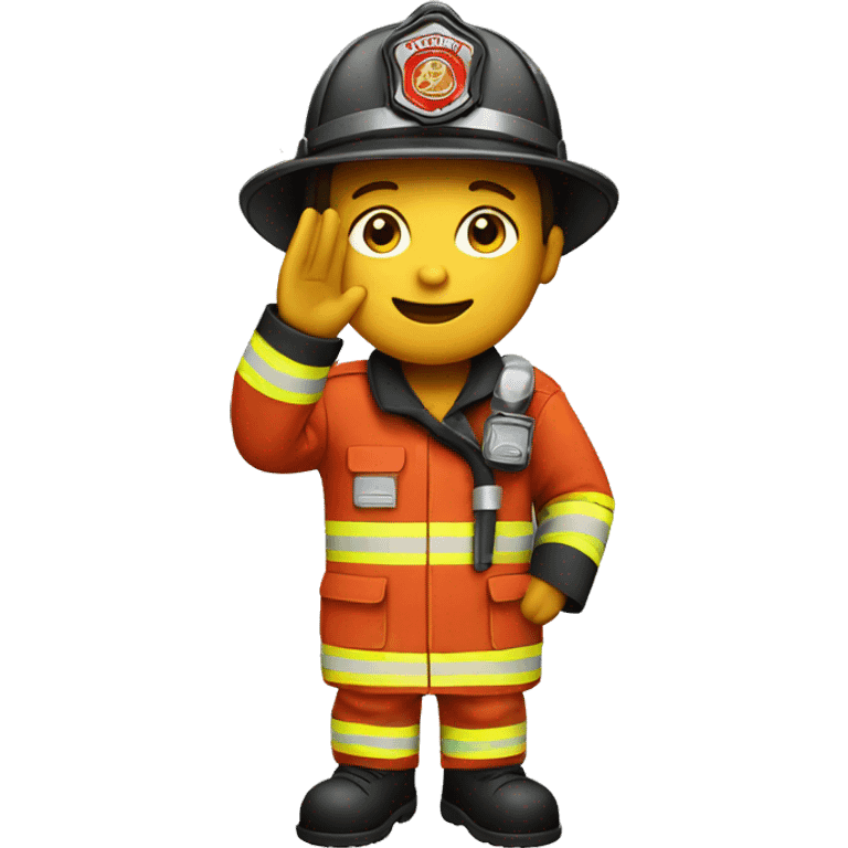 firefighter saluting emoji