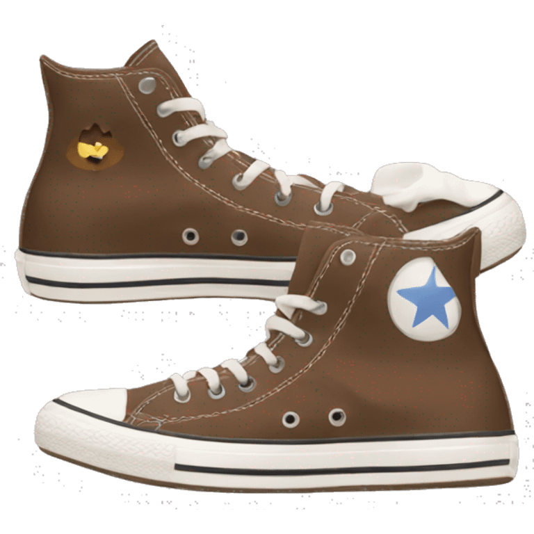 Converse high tops brown emoji