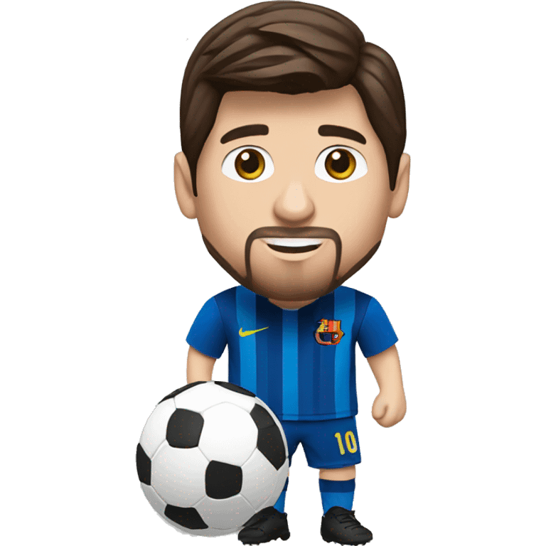 Lionel messi with football emoji