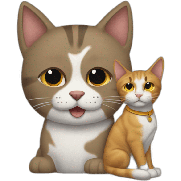 GATO Y PERRA emoji