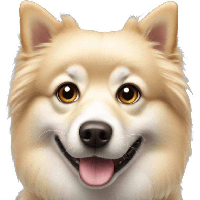 Chien spitz blond emoji