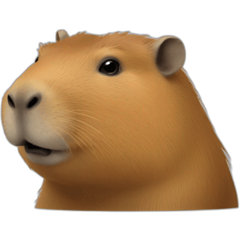 Capybara réaliste emoji