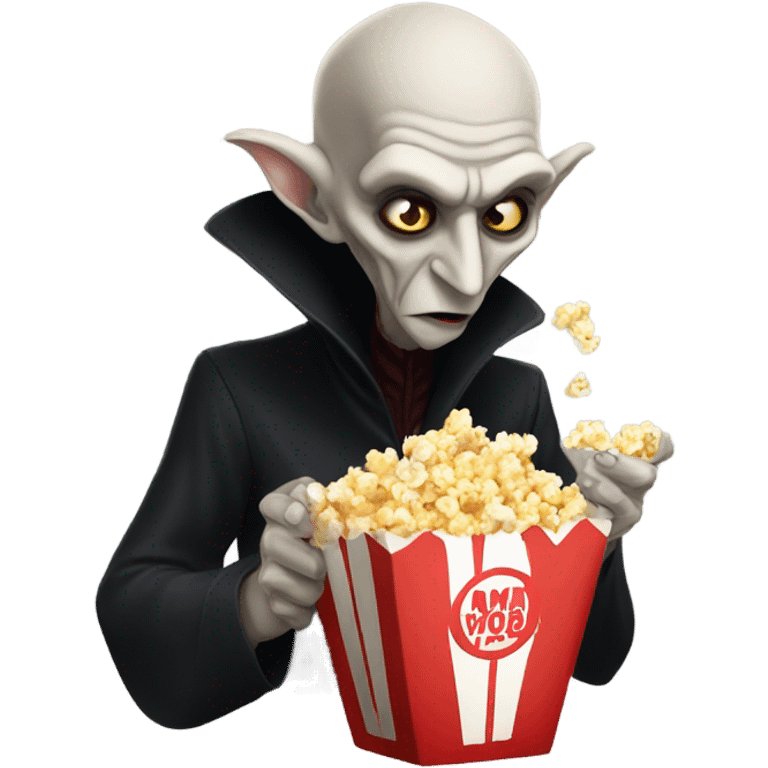 Nosferatu eating popcorn emoji