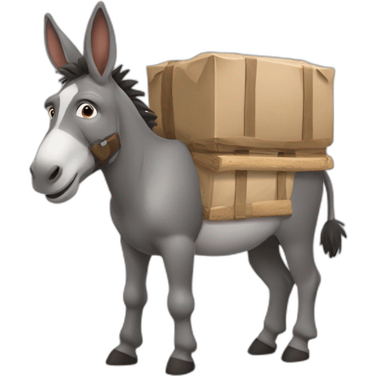 Donkey with cargo emoji