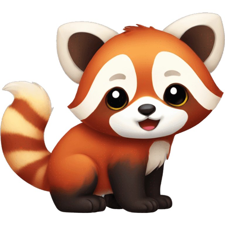 red panda with a yellow star emoji