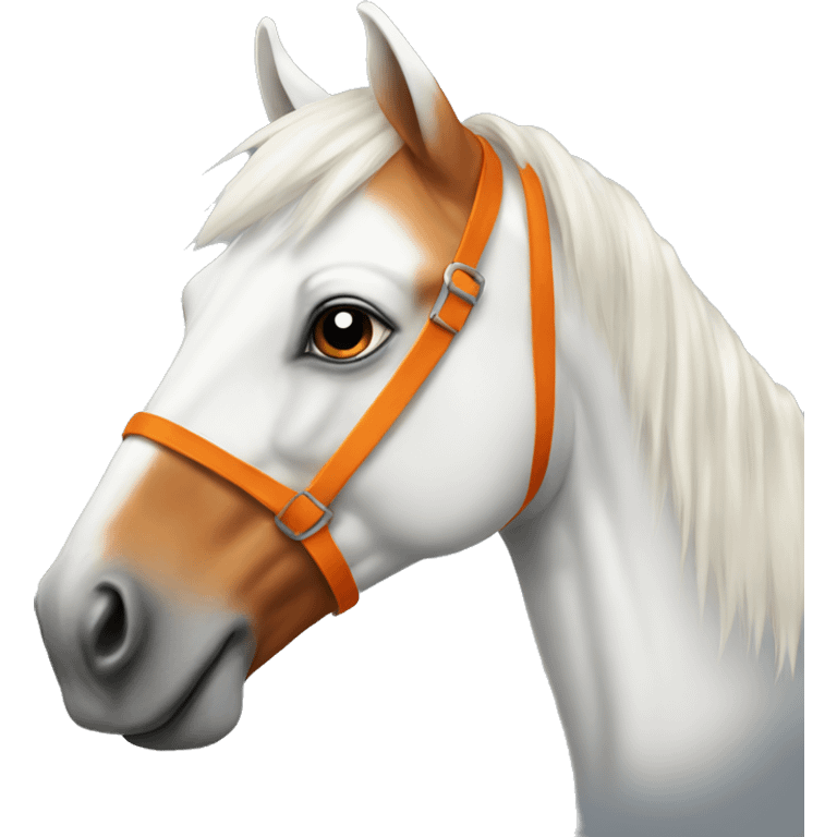 White horse with orange hair emoji