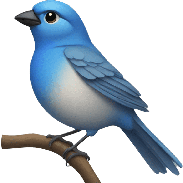 blue sparrow with emoji