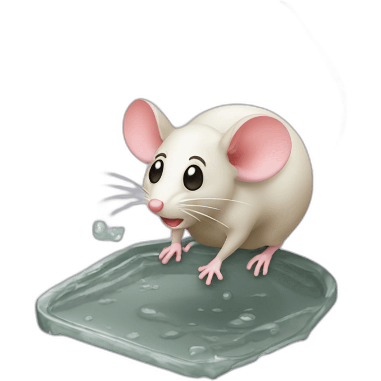 mouse stuck in glue trap emoji