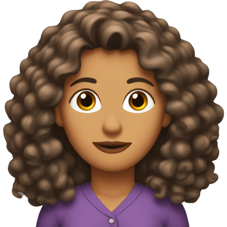  mujer pelirroja con pecas pelo rizado emoji