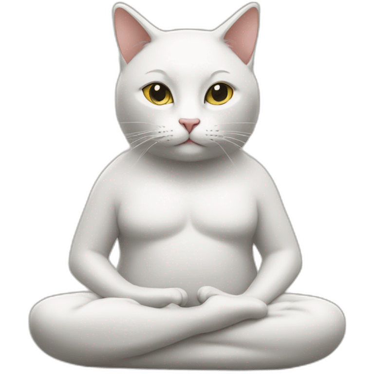 meditation cat emoji