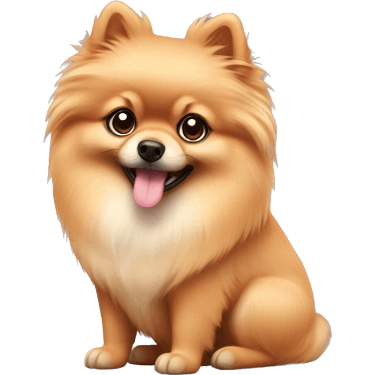 Pink Pomeranian emoji