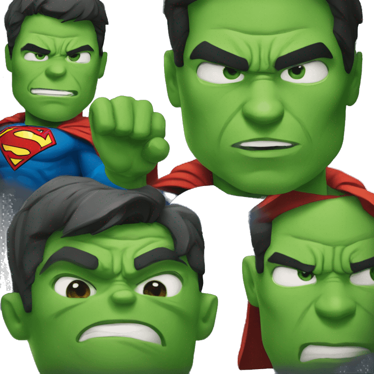 Mistura do hulk com superman emoji