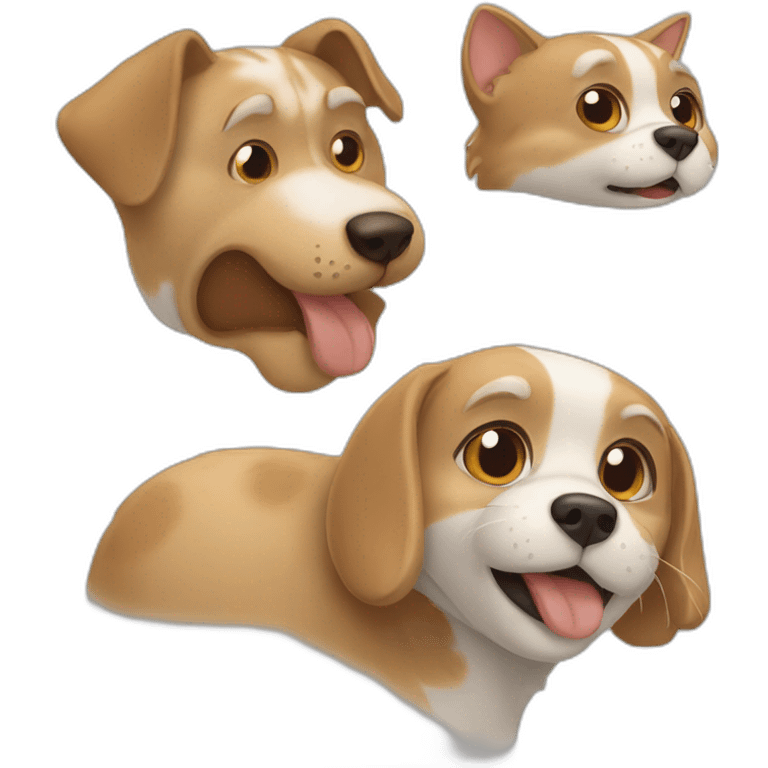 Chien et chat emoji