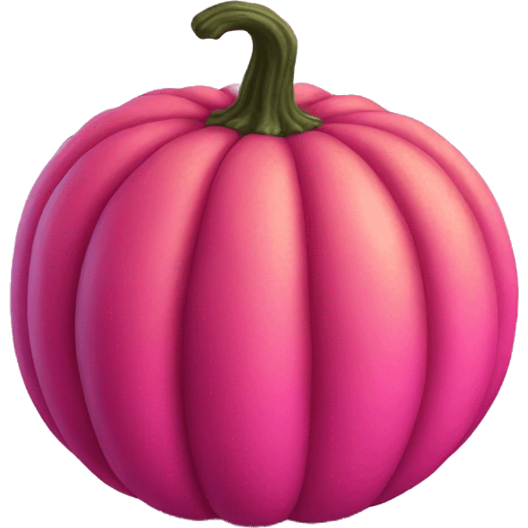 Hot pink realistic pumpkin emoji