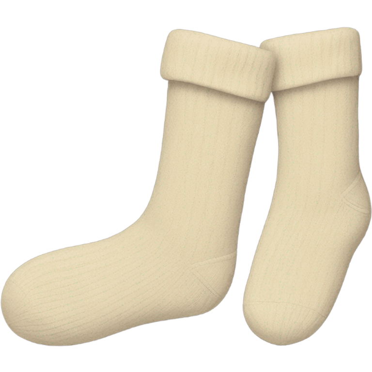 Two beige home socks emoji