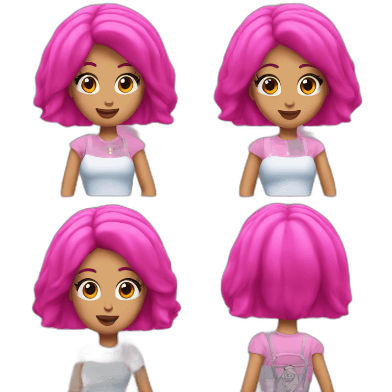 nicki minaj in the super bass MV emoji