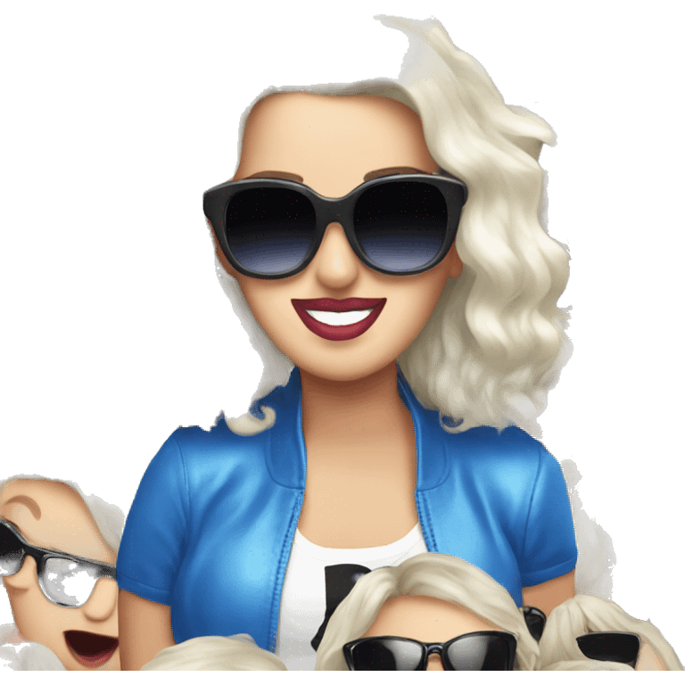 Katy Perry with crazy sunglasses  emoji