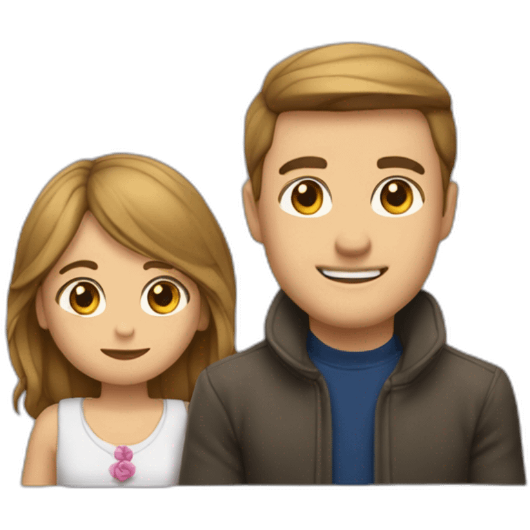 Homme qui tombe sous le charme d’une fille emoji