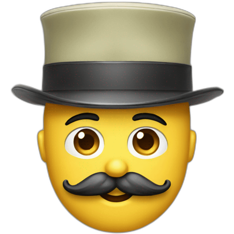 Comander with army hat and charlie Chaplin mustache emoji