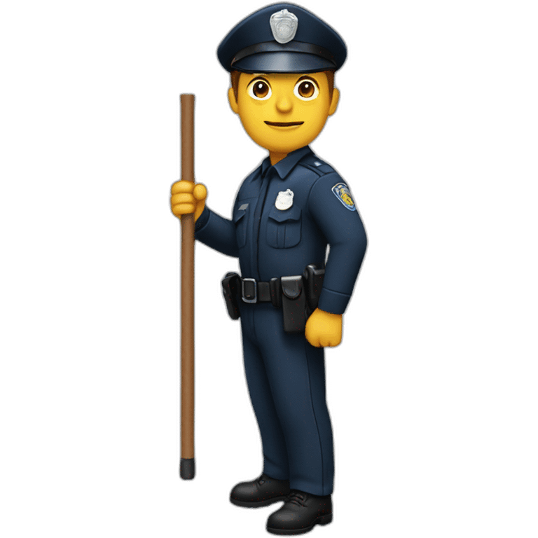 policeman with baton emoji