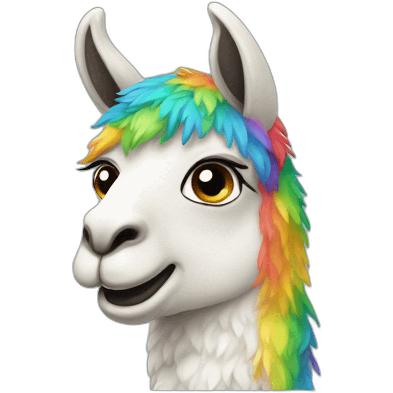 Rainbow llama emoji