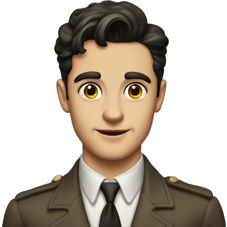 1940 young French guy with dark hair emoji