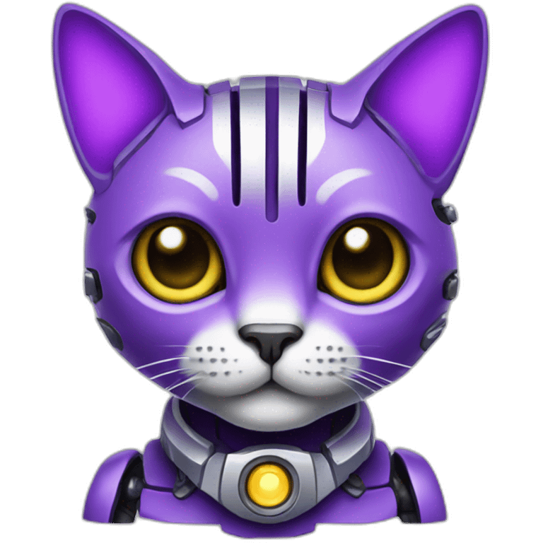 robot cat purple emoji