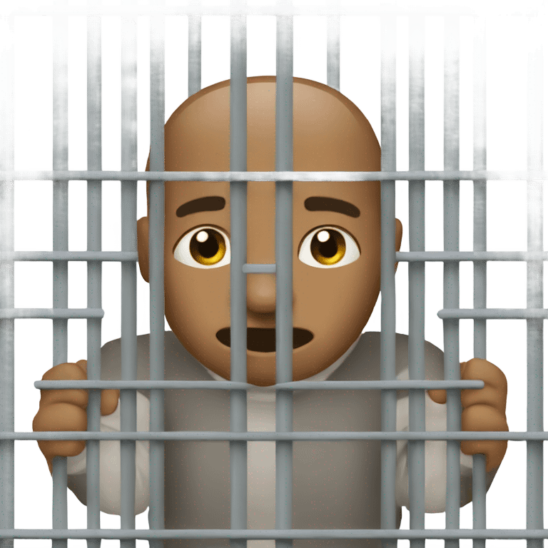 Person behind bars emoji