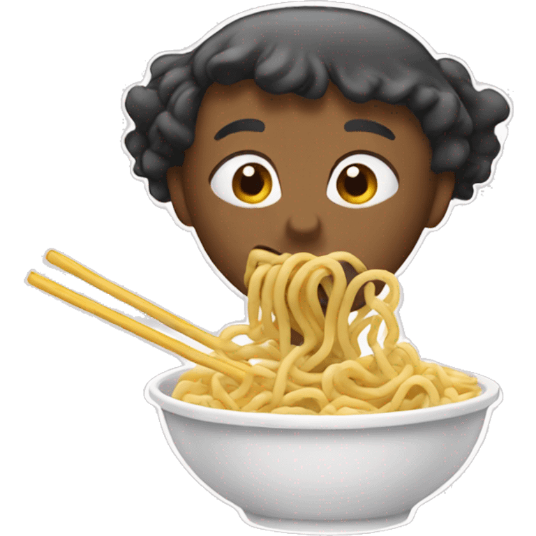 eating noodle emoji