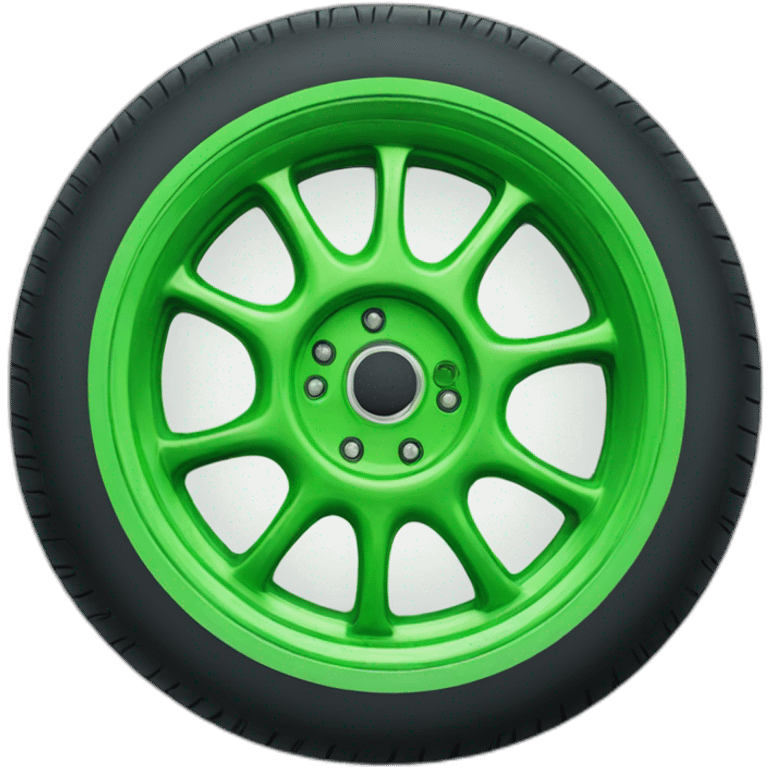 Green car wheel emoji