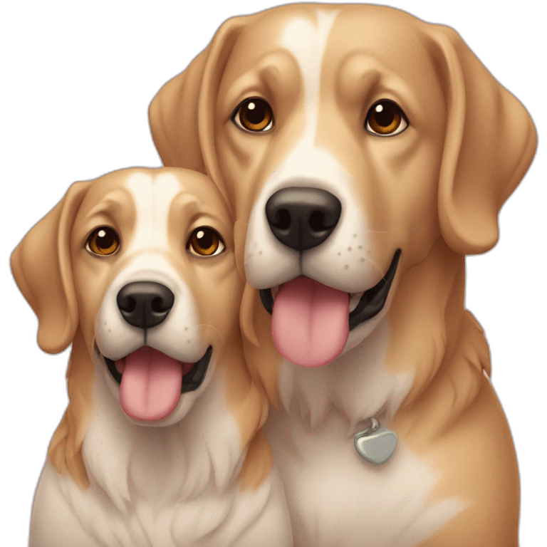 couple de chien emoji