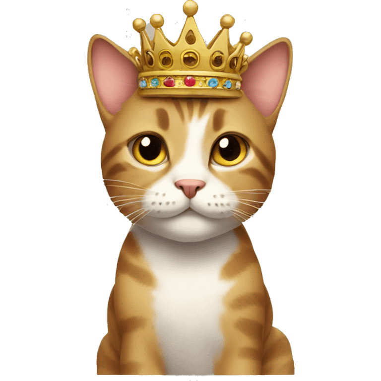 cat with a crown emoji