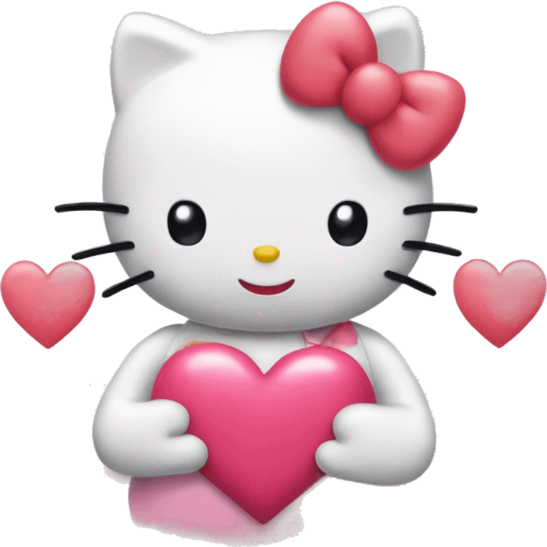 hellokitty with heart emoji