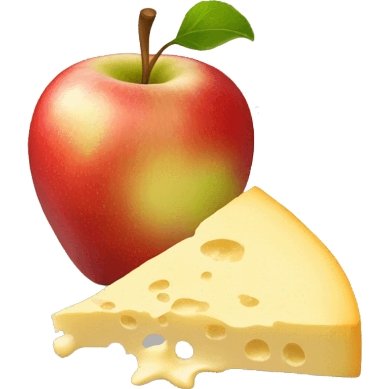 Apple with cheese emoji