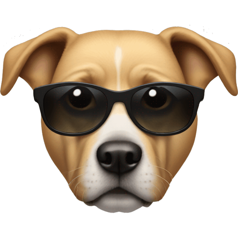 a dog with black sunglasses emoji