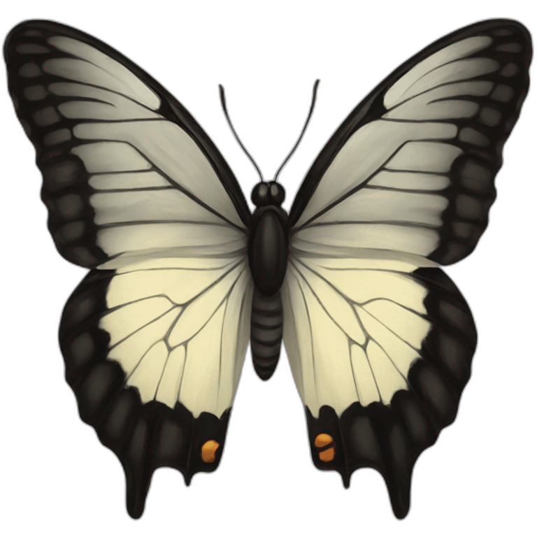 the most beautiful all black butterfly emoji